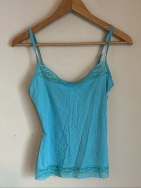 Women’s Lace-Trim Turquoise Camisole Top